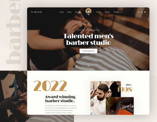 Vista previa del diseño Barbería